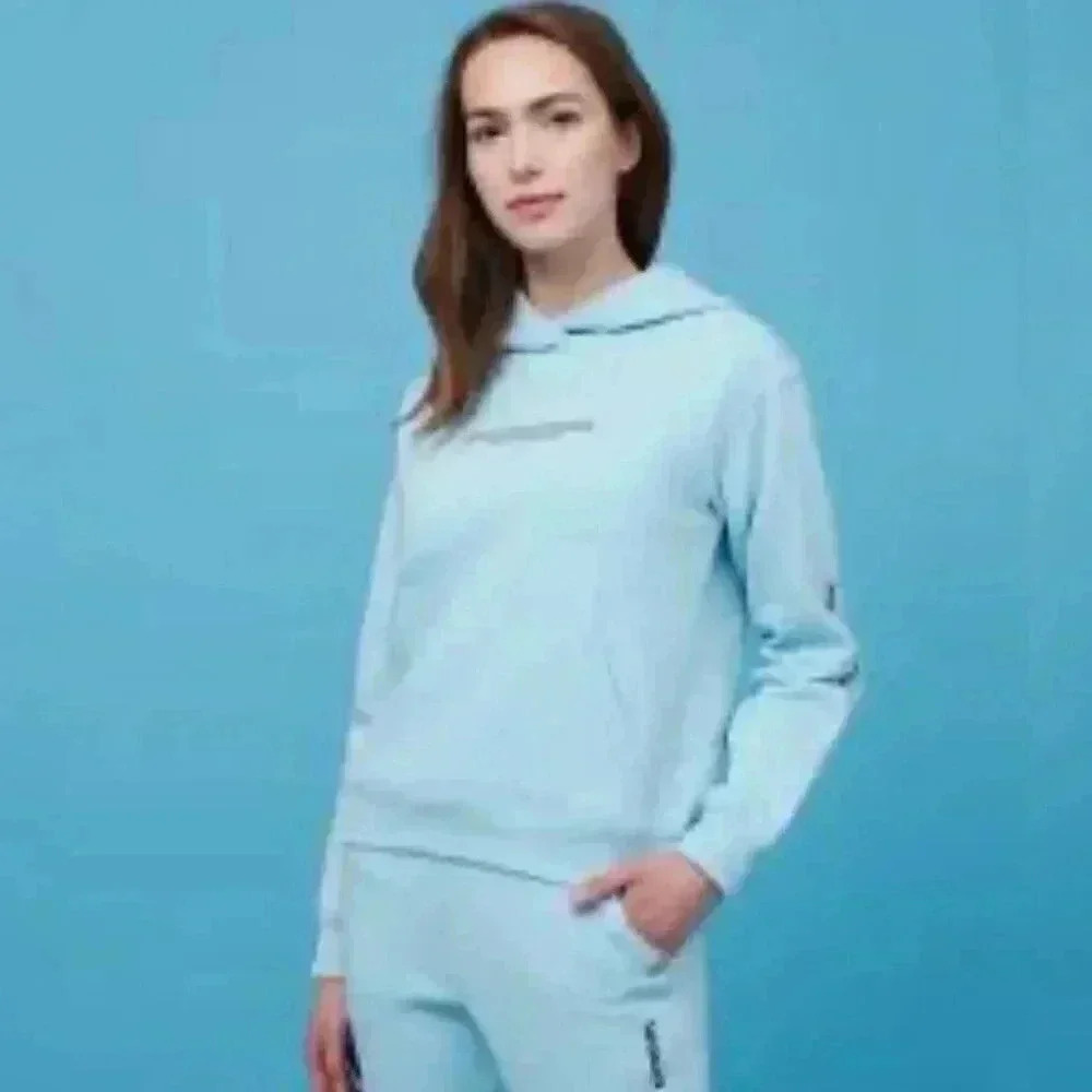 Tentree x sapsucker baby blue long sleeve casual athlete organic cotton hoodie M